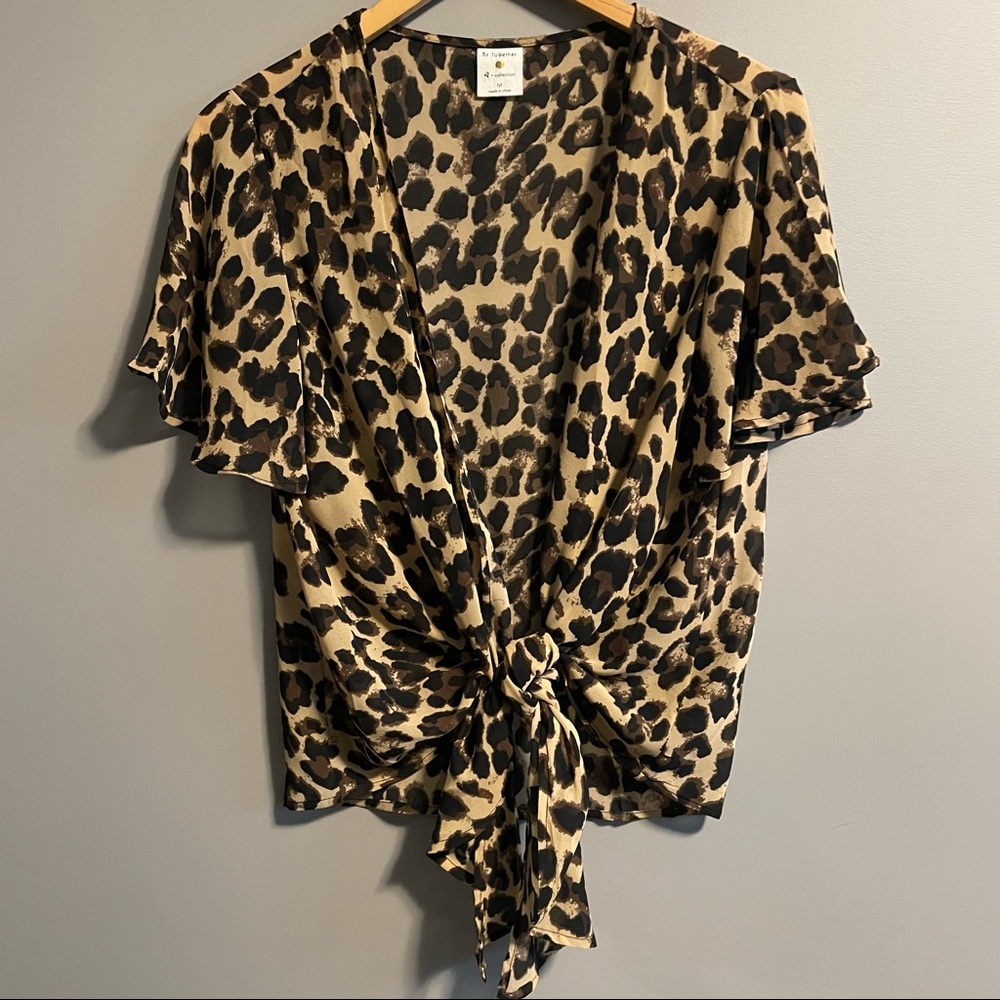 NWOT By Together Leopard Print Top- Med